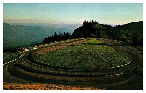 Postcard AERIAL VIEW SCENE Blue Ridge Parkway North Carolina NC a/23 AQ4305