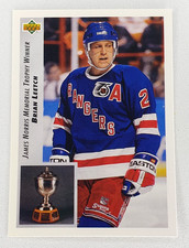 1992-93 Upper Deck Hockey Norris Trophy Brian Leetch #434 New York Rangers HOF