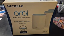 NETGEAR Orbi RBK23W AC2200 Tri-Band WiFi System. 6000 Sq.Ft