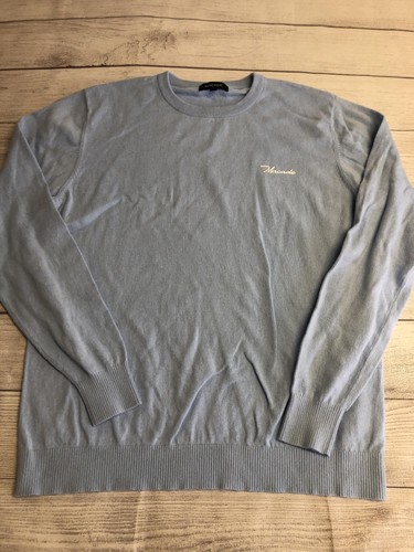Macade Sweater Mens XL Blue Cotton Cashmere Crewneck Knit Pullover Golf Logo
