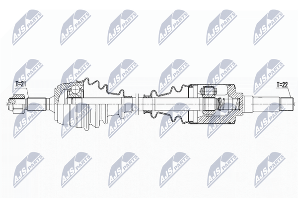 Nty NPW-CT-067 Antriebswelle Vorne Rechts FüR CitroËN Peugeot-image