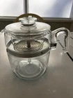 VINTAGE USA PYREX Flameware Glass Percolator (7759-B) 9-CUP Coffee Pot COMPLETE