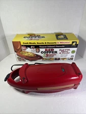Copper Red 5 Minute Chef Electric Meal Omelet Maker Infused Ceramic Cooker