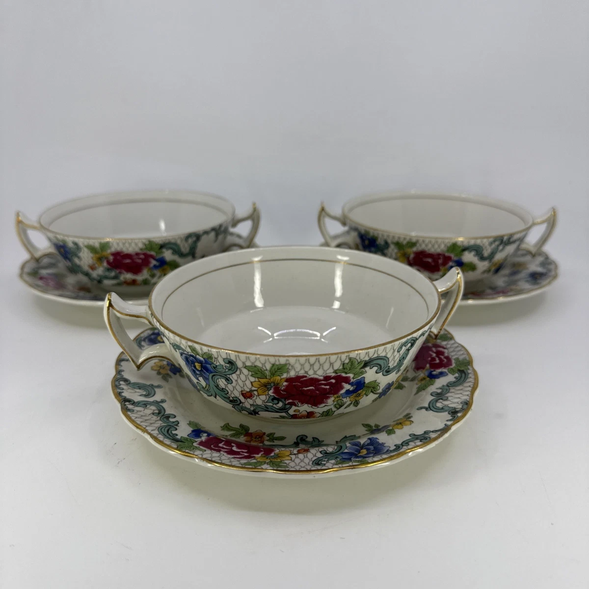 古董陶瓷和瓷杯和碟套装1900 - 1940 年| eBay