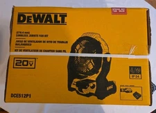 NEW Sealed Dewalt 20v Jobsite Fan Kit with (5AH Battery) &( Charger DCE512P1)