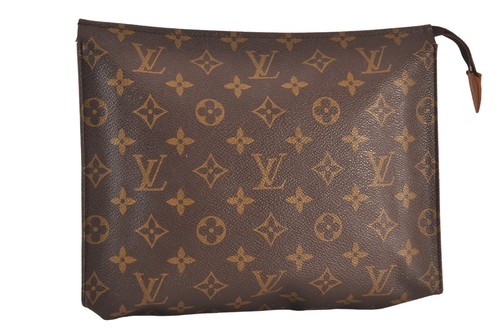 Auth Louis Vuitton Monogram Poche Toilette 26 M47542 Cosmetics Pouch Junk 0976N