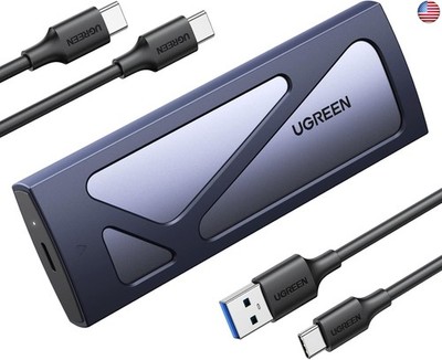 UGREEN SSD Enclosure, Tool-Free USB C External, 10Gbps M.2 NVMe to USB