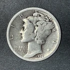 1924 D Mercury Dime 10 cents USA Coin 90% Silver Liberty Phrygian Cap Freedom