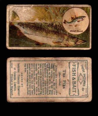 1910 Fish and Bait Imperial Tobacco Vintage Trading Cards You Pick Singles  #1-50