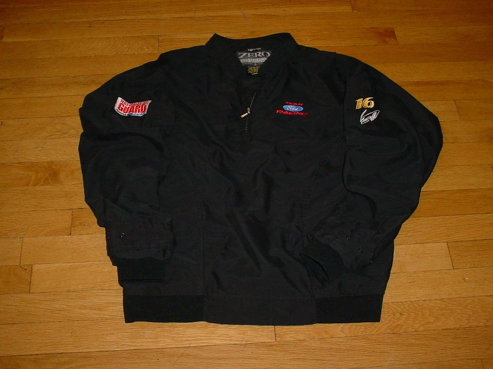 VINTAGE Women's NASCAR FORD RACING GREG BIFFLES #16 Crew Jacket L  Authentic - Image 4 of 4