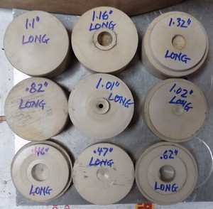 Peek Round Rod 3" Diameter X 0.46" - 1.32" Long Various Length 9 Pieces