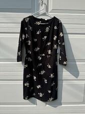 Old Navy black dress with floral pattern women’s size medium NWT