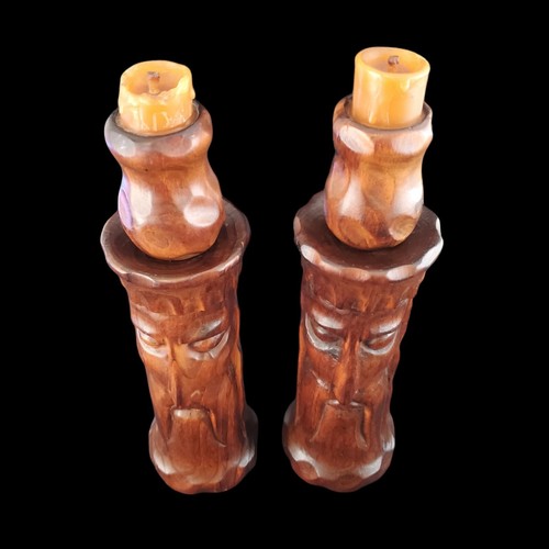Vintage Slavic Mythology Knights Templar King Medieval Wood Candle Stick Holder - Picture 8 of 24