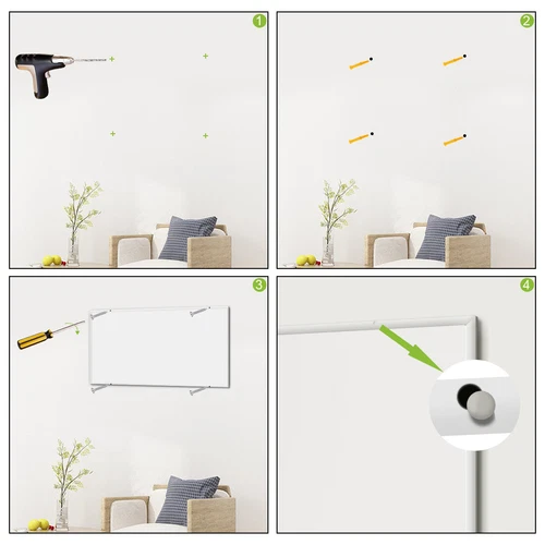 700W Electric Wall Mounted Panel Heater Far Infrared Panel Radiator Space Heater - Picture 7 of 9