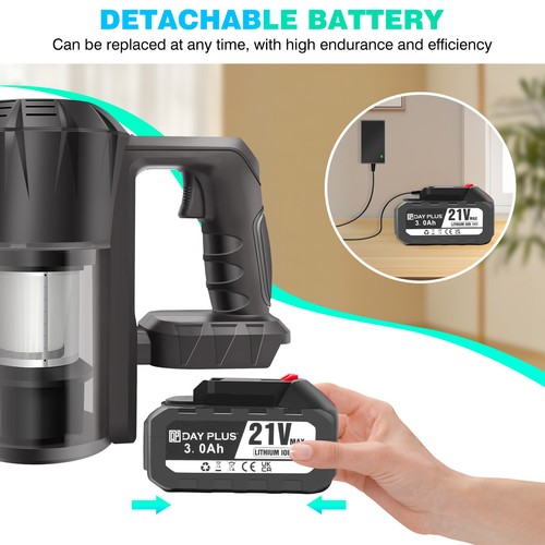 6 IN 1 Cordless Vacuum Cleaner Pet Hair Handheld Stick Vacuum Strong Suction UK - Picture 11 of 13