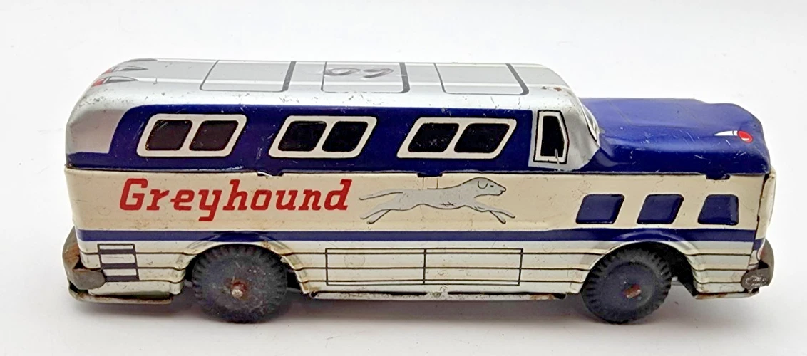 Greyhound Bus Toy Indiana Vintage & Antique TiN Toy Vehicles for
