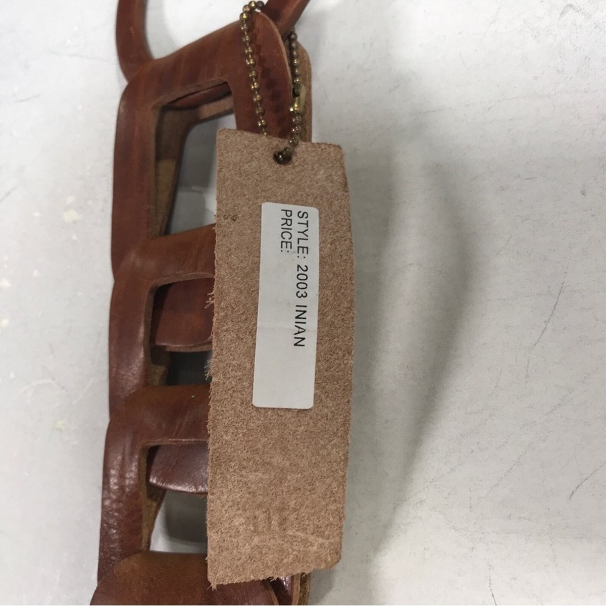 Brave Inian Skrunchy Leather Belt, Women\'s Size 30 - Cognac Inian Skrunchy BRAVE Leather Belt -- Custom Made for You main image 2