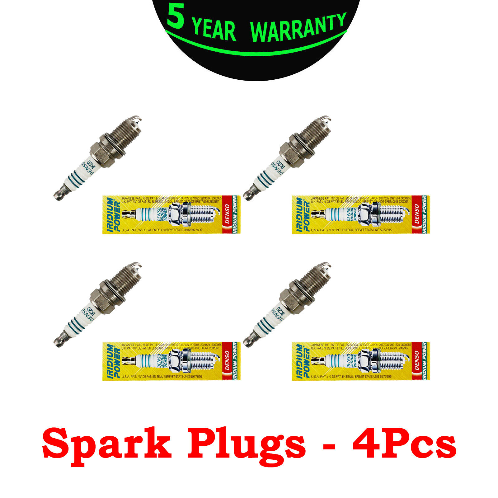 For New Set of 4 denso Iridium Power Spark Plug IK20/ 5304