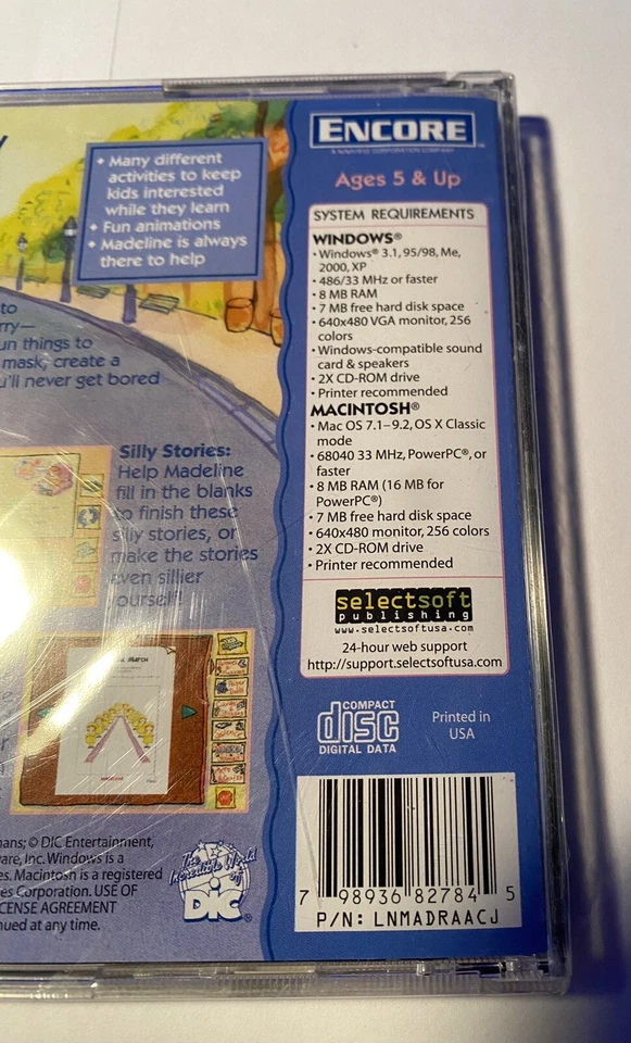 Madeline Rainy Day Activities_Ages 5 & Up_Cd-Rom New Sealed Free Shipping. - Image 4 of 4