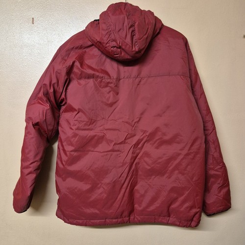 Timberland Smock Jacket Red Weathergear Down Padded Hooded Size Medium - Picture 2 of 9