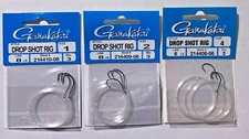 Gamakatsu Drop Shot Rig New  Pack Purchase Choose Size & Lot Sizes 1. 2, & 4