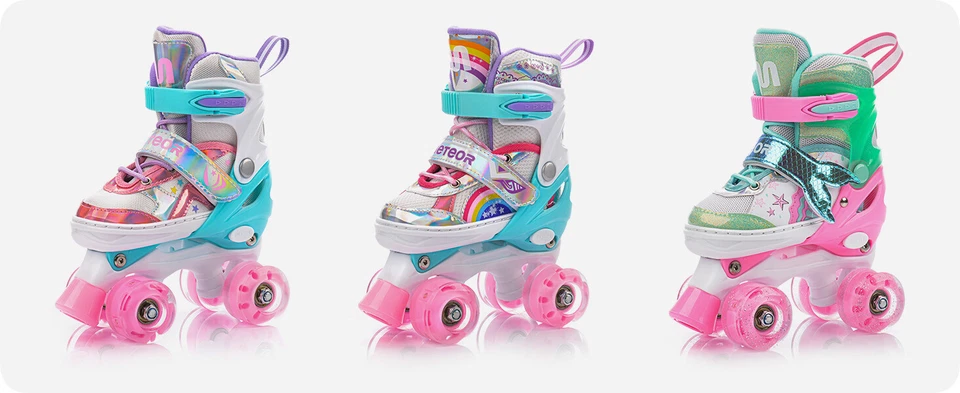 Rollschuhe Rollerskates Kinderrollschuhe Retro SkateJugend Erwachsene 27-42 LED - Bild 4 von 4