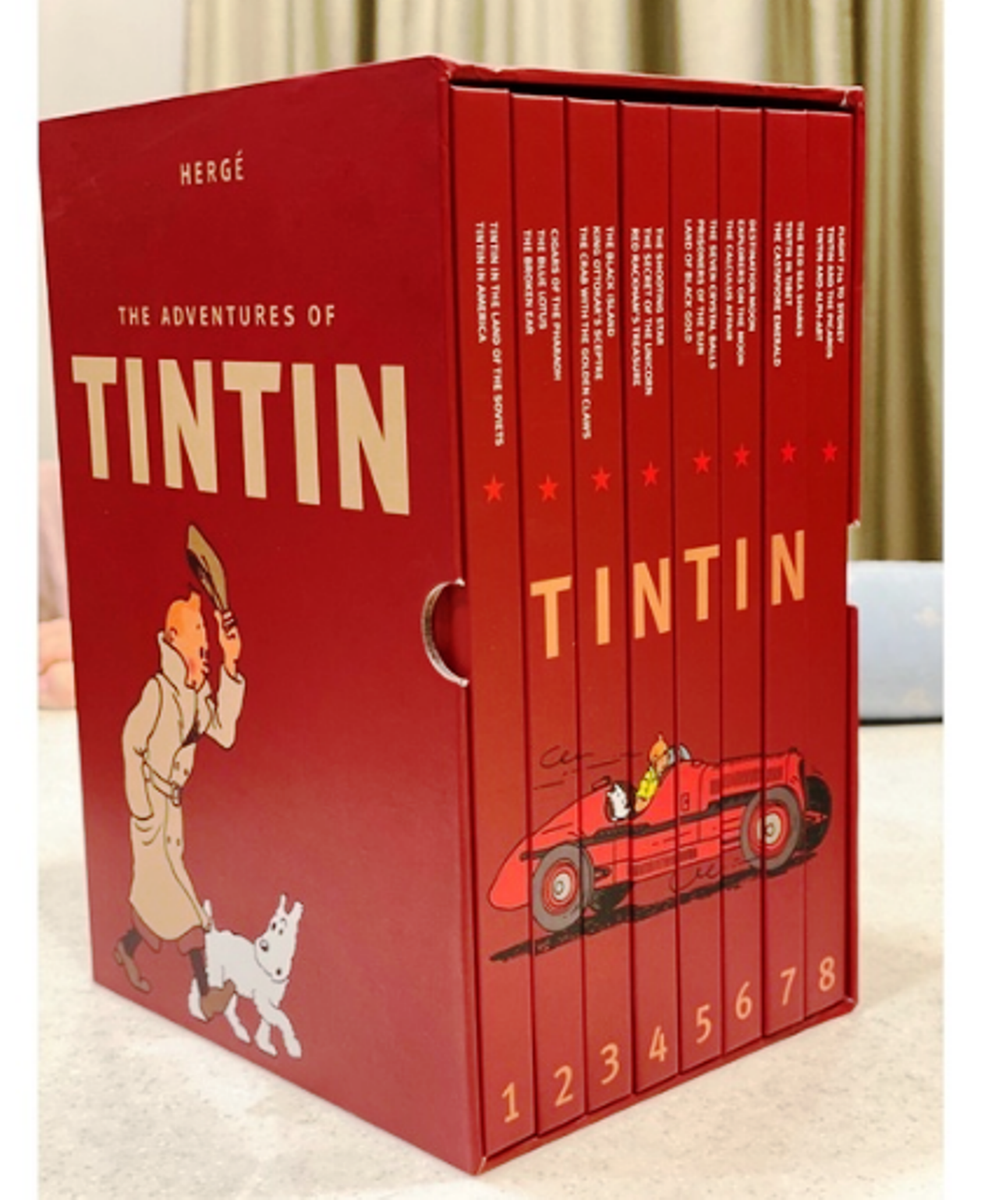 Tintin Comic Book Collection 1-8 英語　新品 The Adventures of Tintin Slipcase Collection 1-8 Full Set of