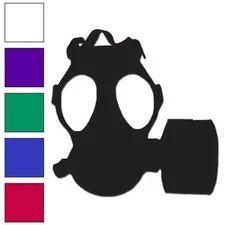 Gas Mask - Vinyl Decal Sticker - Multiple Colors & Sizes - #6046