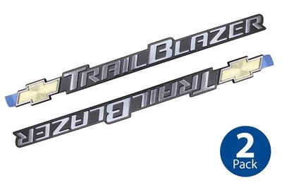 (2) GM Chevy Trailblazer Emblems 15001724 Adhesive Badge Front Door Decal NOS
