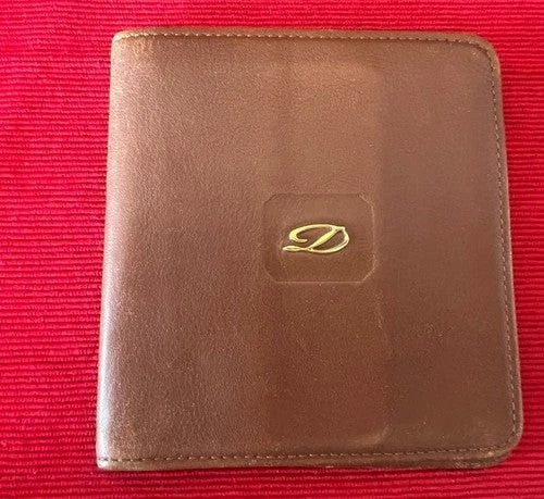 Carteira masculina de couro marrom com porta-cartão de crédito dobrável DUPONT - Imagem 2 de 4