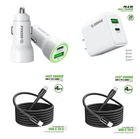 For Samsung Galaxy S24 Ultra S928 PD Car Charger + Wall Charger + 2x USB C to C