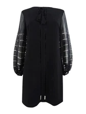 Trina Turk Women's Bordeaux Eyelet Shift Dress (2, Black) 191855336069