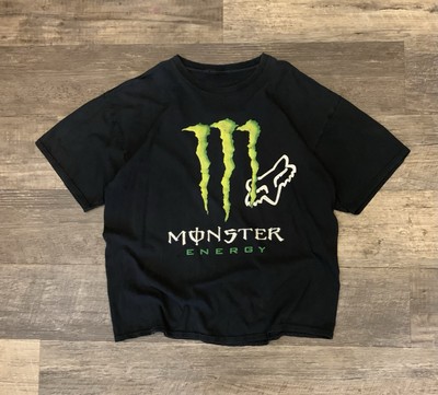 Vintage 2000s Monster Energy Fox Racing Cyber Grunge Shirt