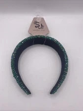 Sincerely Jules by Scünci Green Crystal Jeweled Headband – Emerald Beaded NWT