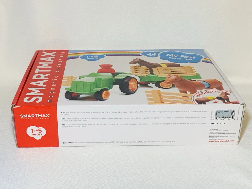 Smartmax My First Tractor Farm Playset 22 Piece Magnetic Stem Toy For Ages 1-5 - Image 4 of 4