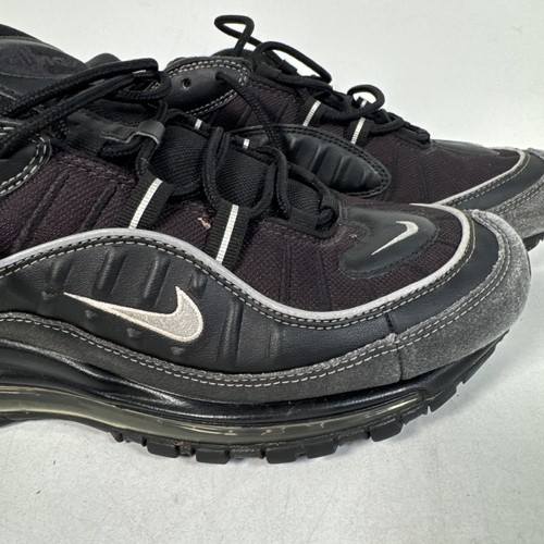 Nike Air Max 98 Black Oil Gray Silver 640744-013 Men’s 10.5 Sneakers Shoes - Picture 3 of 15
