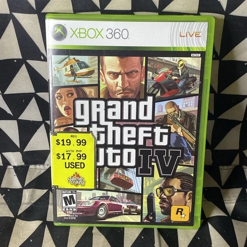 Grand Theft Auto IV (Xbox 360, 2008) GTA ( No Map) With Manual