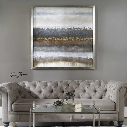 Uttermost 35352 Layers 50 Inch Square "Landscape" Framed Hand - Silver - Picture 5 of 5