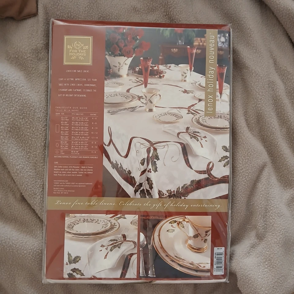 Lenox For The Holidays Tablecloth Oblong 60x84 - Image 3 of 4