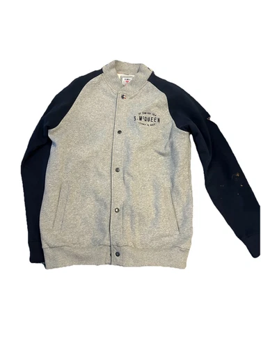 ALEXANDER MCQUEEN Steve McQueen Barbour Int'l Baseball Bomber Jacket XL Uomo Pile Preppy