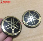 2x 50mm 3D Gold Motorcycle Gas Tank Emblem Badge for R1 R3 R6 R7 YZF YZR FZ XJR