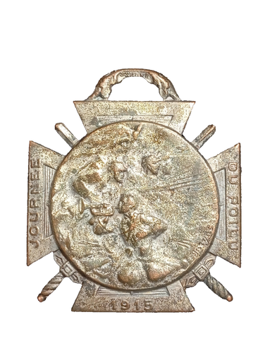 Médaille 'Journée Du Poilu' Par Bargas - Modèle 1915, Occasion, Objet Historique