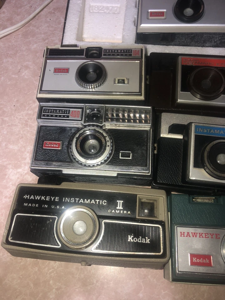 复古相机 7 件装柯达 Instamatic:未经测试 — 第 3/4 张图片