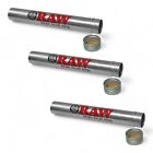<!--F#f_0-->3x RAW Metal King Size Cone Storage Tube - Airtight Screw Top for Rolling Papers<!--F/-->