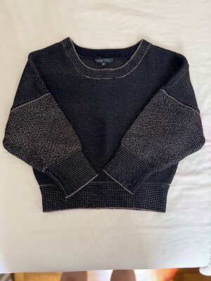 Ohne Titel Black tinsel wool sweater. 