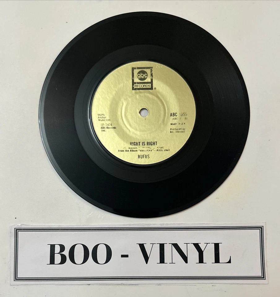 Rufus Once You Get Started 7" vinyl UK  Gold Labels ABC4055 Funk Soul EX - Image 4 of 4