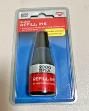 2000 Plus Cosco 032962 Black Refill Ink for Stamps & Felt Pads 25cc  0.9oz -New!