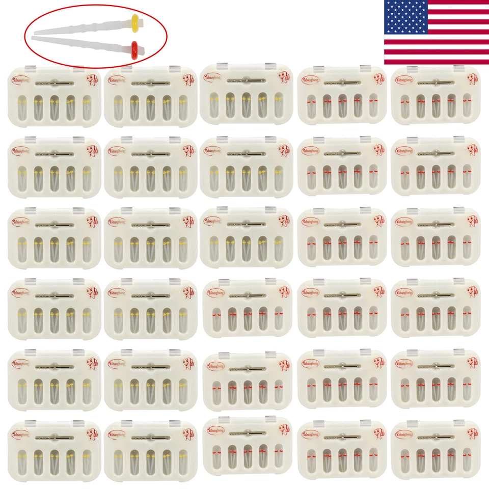 Dental Fiber Post Resin Screw Thread Quartz Drills  Yellow/Red USPS - Image 2 of 4