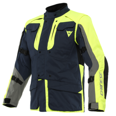 Dainese Alligator Black-Iris Fluo-Yellow Gray Men's Jacket