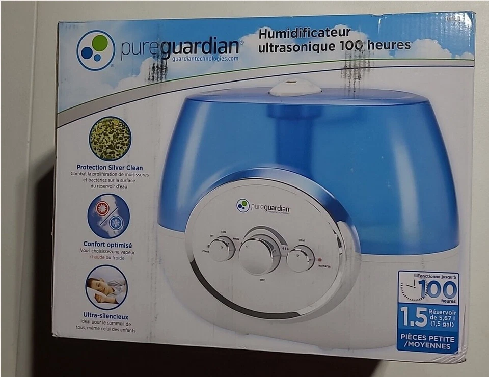 Pure Guardian 100-Hour Warm or Cool Mist Ultrasonic Humidifier - H1510 - Image 2 of 4